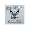 CafePress U.S. Navy Grandma Blue and White Square Bumper Sticker