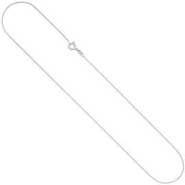 Jobo Women's Anchor Chain Round 333 Gold White Gold 40 cm Chain Necklace White Gold Chain Spring Ring, White Gold