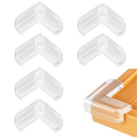 JAKOUE 6 Pcs Clear Corner Protector, 40 * 15 * 40mm Table Edge Guards for Proofing - Safety Bumpers for Furniture Corners & Sharp Edges