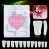INENK iNenk White Duck Fan Flare Nail Tips, White Natural