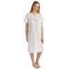 Tesmark Ladies Incontinence Open Back Nightie Floral Hospital Nightdress For