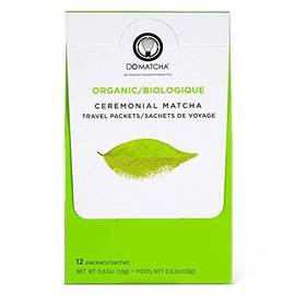DoMatcha - Ceremonial Green Tea Matcha Powder, Travel Friendly, Natural Source of Antioxidants, Caffeine, and L-Theanine, Promotes Focus and Relaxation, Kosher, 24 Packets
