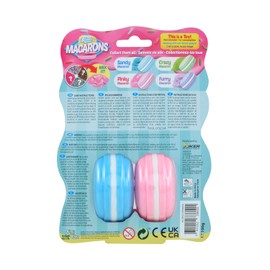 SLIMY Macarons 2 x 50g in Rosa & Blau - Original Slime Set mit verschiedenen Spielmassen, Glitzer und Streusel zum Einkneten, Spielspaß für Kinder, elastische Spielknete (Spielzeug ab 3 Jahre)