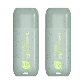 TEAMGROUP C175 ECO 128GB 2 Pack USB 3.2 Gen 1 (USB 3.1/3.0) Read 100MB/s Flash Thumb Drive, External Data Storage Memory Stick Compatible with Computer/Laptop Mint Green TC175ECO3128GG22