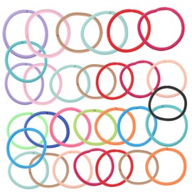 WOONEKY 4mm Hair Band Sturdy Hair Circle Hair Rope Elastic Knitting Tie for Women Girls Hair Accessories Assorted Colors 100 Pack