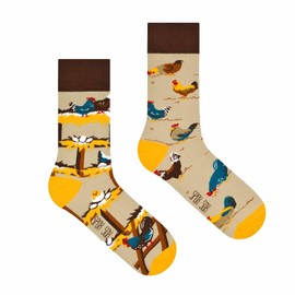 Spox Sox Casual Unisex Funny Crazy Colourful Socks for Men and Women, Chicken