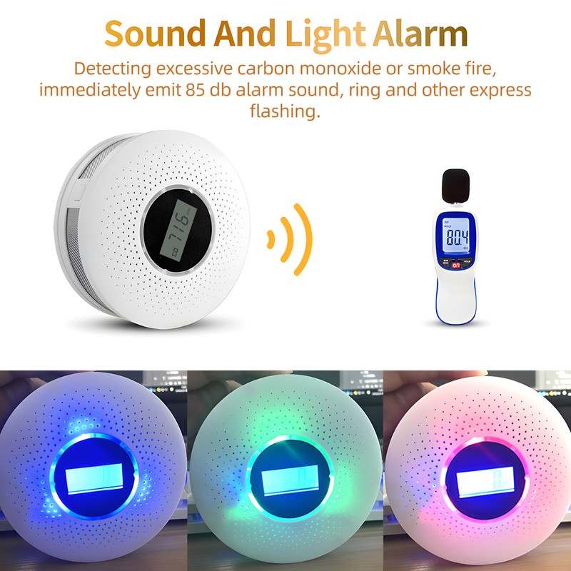 Smoke and Carbon Monoxide Detector Combo with Sound Warning and