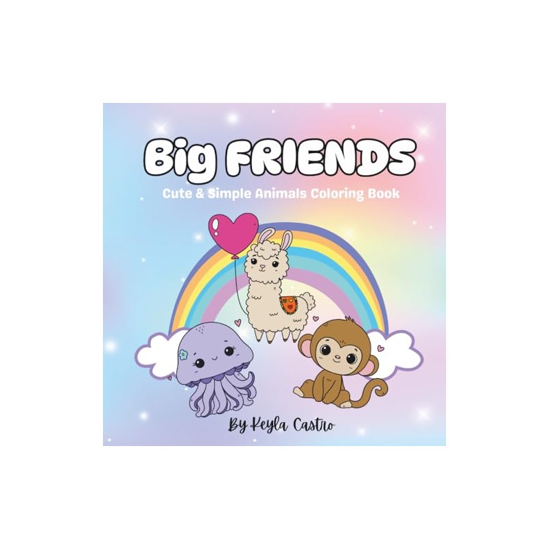 Big Friends: Cute & Simple Animals Coloring Book