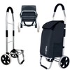 Ultra-Lightweight Foldable Grocery Cart with 40L Capacity, Soft Rolling Wheels,