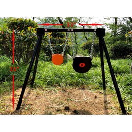 Highwild Steel Target Stand AR500 Shooting Target System (Stand, Mounting Kits & 6" Gong + 10" Bullseye Gong)