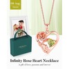 Infinity Rose Flower Heart Necklaces for Women 925 Sterling Silver