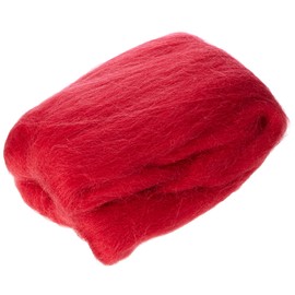 Clover Red Natural Wool Roving .3oz
