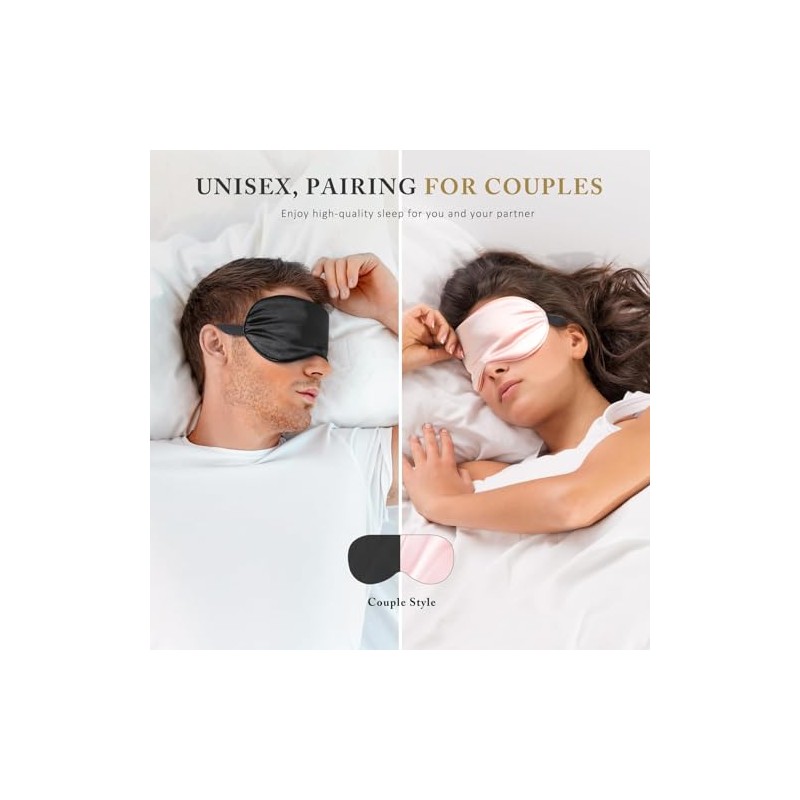 Antifaz para Dormir de 3 Piezas, Mascarilla para dormir, Anti-Luz