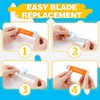DIYSELF 24 Pack Box Cutter Utility Knife, Single Edge Razor