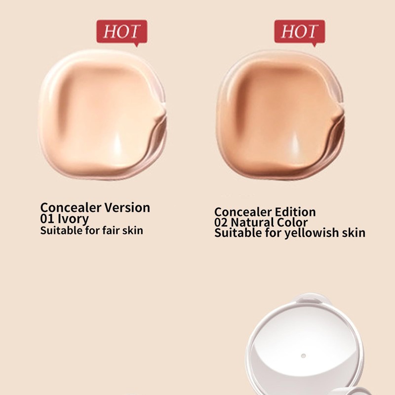 BLUE LOVE Cushion Liquid Foundation BB Cream, Lightweight Makeup BB