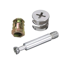 Enertai Furniture Cam Fitting with Dowel and Pre-Inserted Nut 10 Pack(Alloy Expansion)