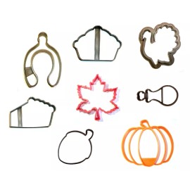 AJT THANKSGIVING FEAST HOLIDAY DINNER FALL HARVEST BLESSING COOKIE CUTTER USA PR1353