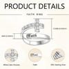 JXJL Faiith Ring with Cross - 925 Sterling Silver Inspirational