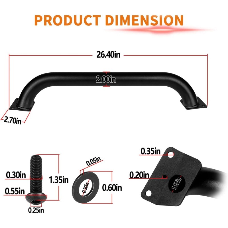 sky66_78 Front Bumper Grille Winch Brush Guard 82215351 For Jeep