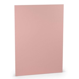 PAPERADO 50 x Letter Paper DIN A4 - Rose Ribbed Old Pink 100 g/m² - Paper Sheets in 29.7 x 21 cm for Crafts and Printing