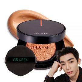 graphene Graphen Men’s Handsome Cover Cushion Face Makeup 14g, No. 3, 1 pc. No. 3 × 1 pc. / 그라펜 남성용 핸섬 커버 쿠션 페이스메이크업 14g, 3호, 1개 3호 × 1개