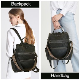 CTTOVIS Backpack Purse for Women Pu Leather Travel Backpack Fashion Designer Shoulder Bag Ladies Convertible Handbags