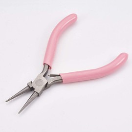 [Unbreakable High Quality Type] [Tool] Accessory Made For Pink Round Non-Stick Round Pliers Round yattoko [Crystal Kobe]