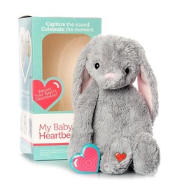 MBHB Digital Voice Recorder, Capture Heartbeat During Pregnancy + Gift for Baby Showers, Registry, Birthdays, New Moms, Vintage Bunny Gray