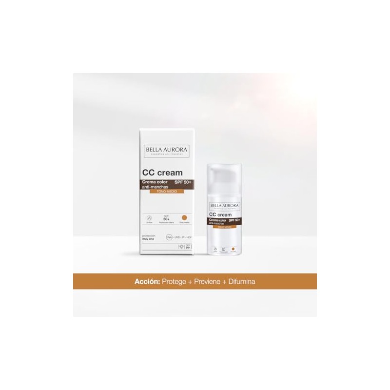 CREMA COLOR TONO MEDIO SPF50+ 30 ml.