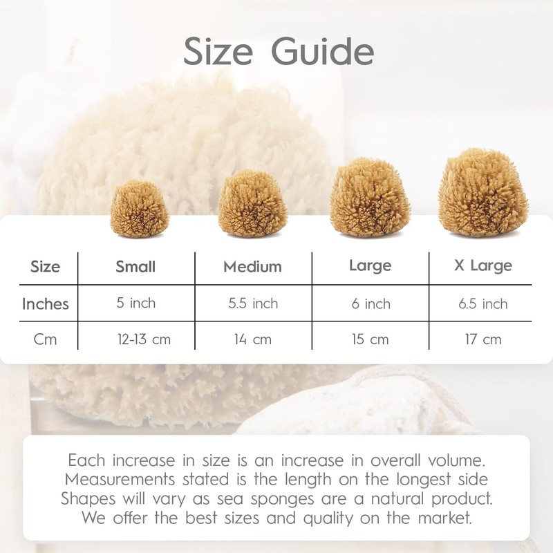 NAROA Natural Exfoliating Loofah Sea Sponges for Bath & Shower