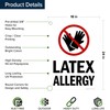 Latex Allergy With Graphic Sign, 18X24 Inches, 55 Mil Thick