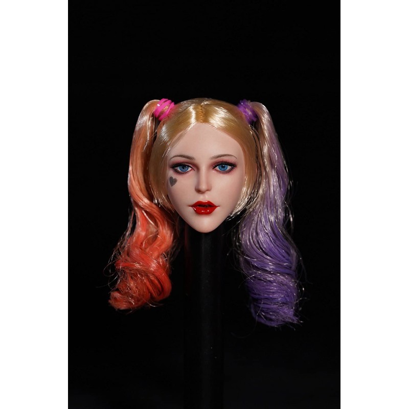 1/6 Female Joker Head Sculpt Fit 12" PHHT Action Figure