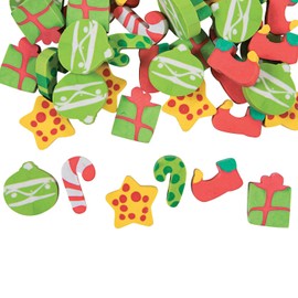 Fun Express Whimsical Christmas Mini ERASERS