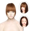 Clip in Fringe Thick Bangs Hairpiece Human Hair #6 Light