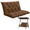 Porch Swing Cushion with Backrest,Waterproof Bench Cushion for Outdoor Furniture,2-3