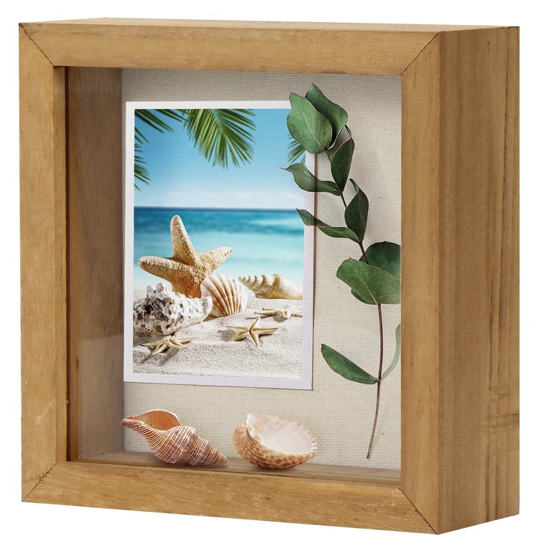 TJ.MOREE Shadow Box Frame 5 x 5 Shadowbox Display Case