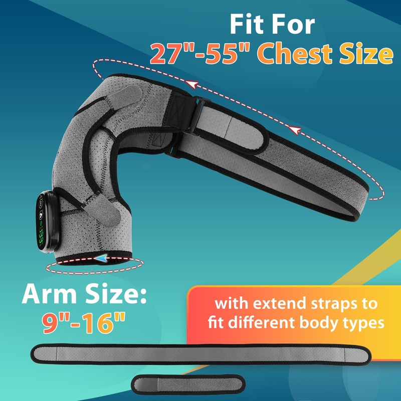 Shoulder Heating Pad, Heated Shoulder Wrap with Massage, Heated Shoulder