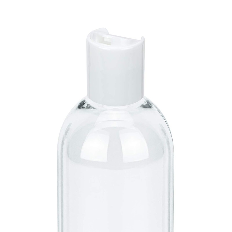 PET Bottles with Distop Cap, Transparent, Empty Plastic Travel Bottles