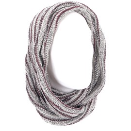 GURU SHOP Soft Loop Scarf, Magic Loop Scarf, Men/Women, Red, Cotton, Size: One Size, Scarves Alternative Clothing, gray