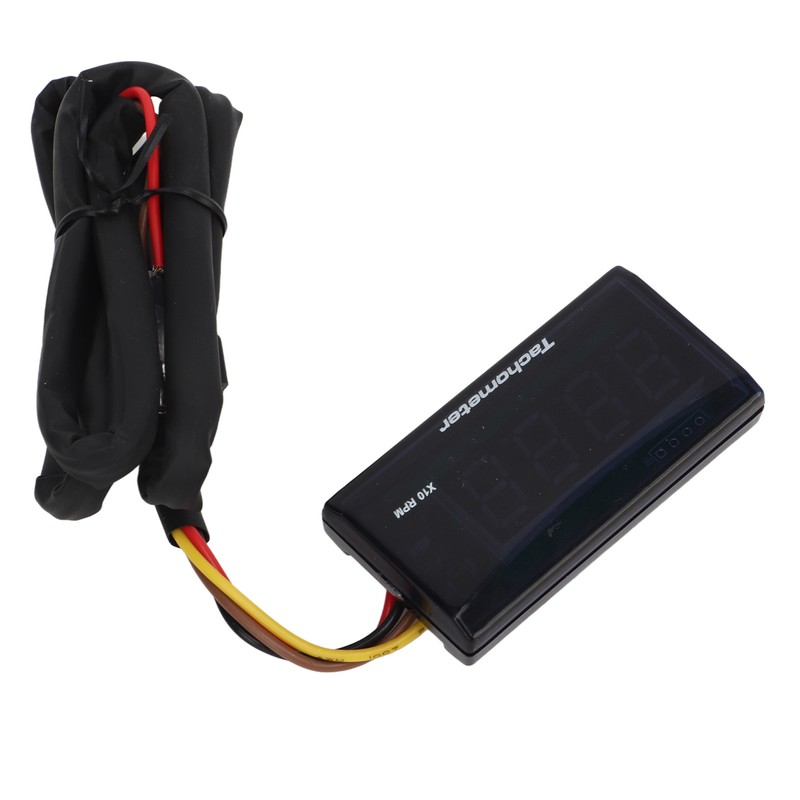 Motorcycle Tachometer DC 12V Ultra Thin LCD Waterproof Backlight for