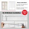 No Drill L-Shaped Vinyl Cordless Mini Blinds,White,23.5" Wx 36" H