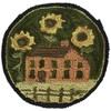 Park Designs House and Sunflowers Hooked Chair Pad