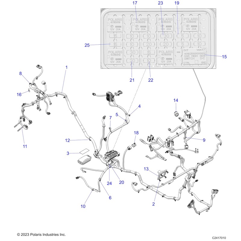 Polaris 4018251 Relay 10 Amp RZR Ranger Trail Boss Pro