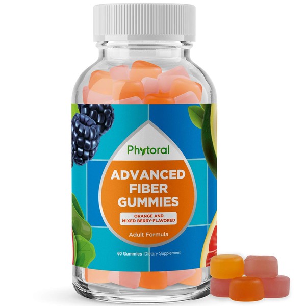 Prebiotic Fiber Gummy Vitamins for Adults - Soluble Fiber Gummies for Adults Gut Health Supplement and Immune System Booster - Dietary Fiber Supplement Gummies Vitamins for Adults Digestive Support