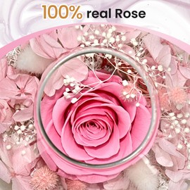 Mothers Day Rose Gifts for Mom, Eternal Preserved Real Rose,Forever Rose in Glass Dome Gifts, Romantic Mother's Day Valentine Christmas Birthday Gifts for Women Mom Girlfriend Wife Home Decor