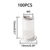 Rowiz 100 PCS M5 5mm Flat Head Aluminum Rivet Nut