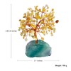 SJGUOJI Natural Citrine Healing Crystal Tree on raw Green Aventurine