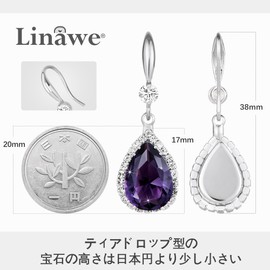 Linawe Earrings, Women's, Jewelry, Diamonds, Mother's, Silver, Created Amethyst