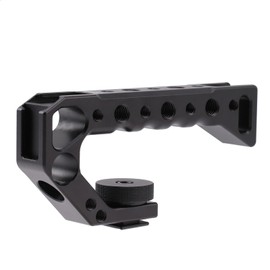 FOTGA Camera Top Handle, Upper Cheese Handle, Universal Video Stabilizing Rig with 4 Cold Shoe Adapters for Attaching Microphone, LED Light, Monitor, for DSLR Camera and Camera Cage, Metal