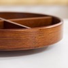 Bamboo Lazy Susan Organizer, 12'' Turntable Bamboo Tray with Removable
